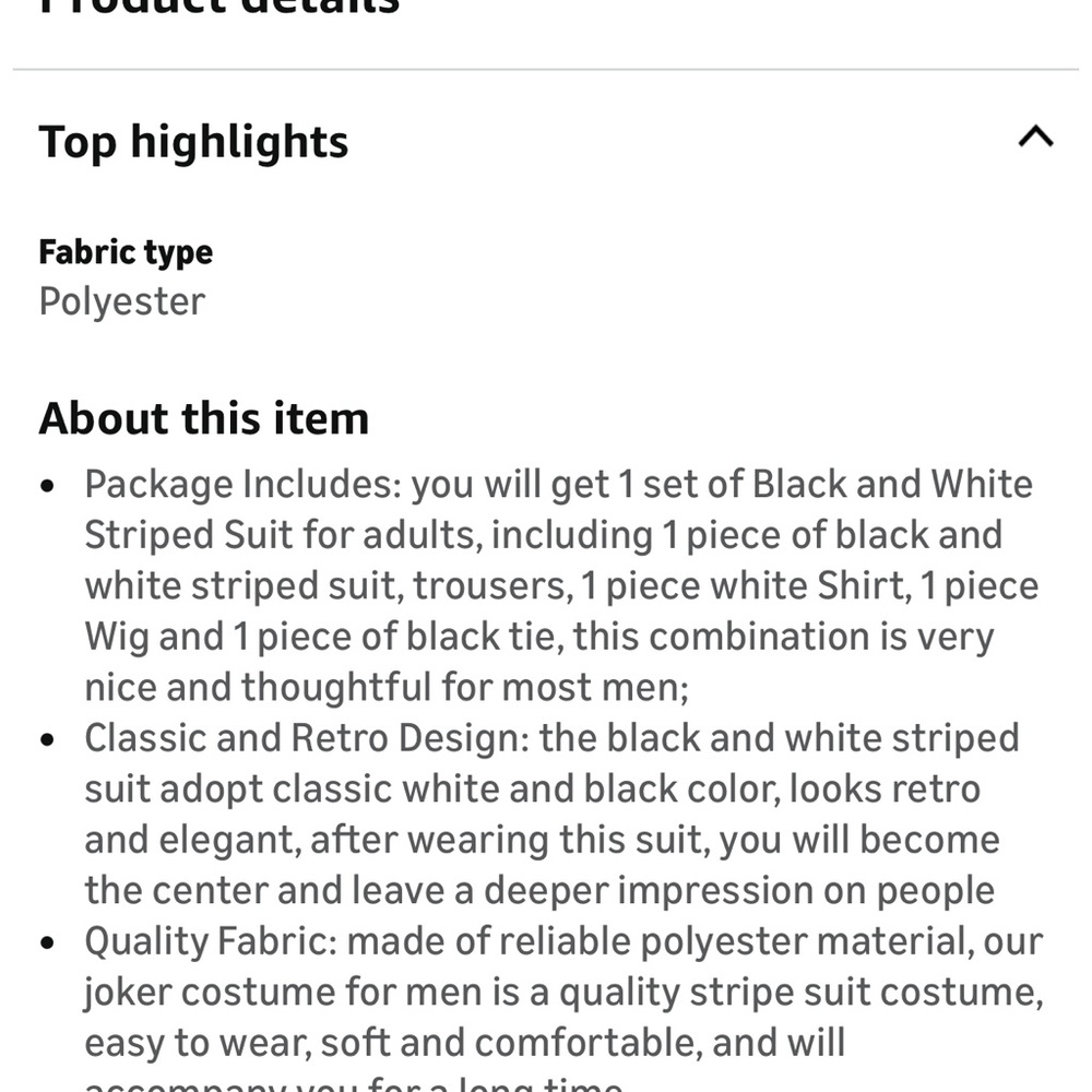 Beetlejuice Costume ADULT XL - Picture 3 of 3